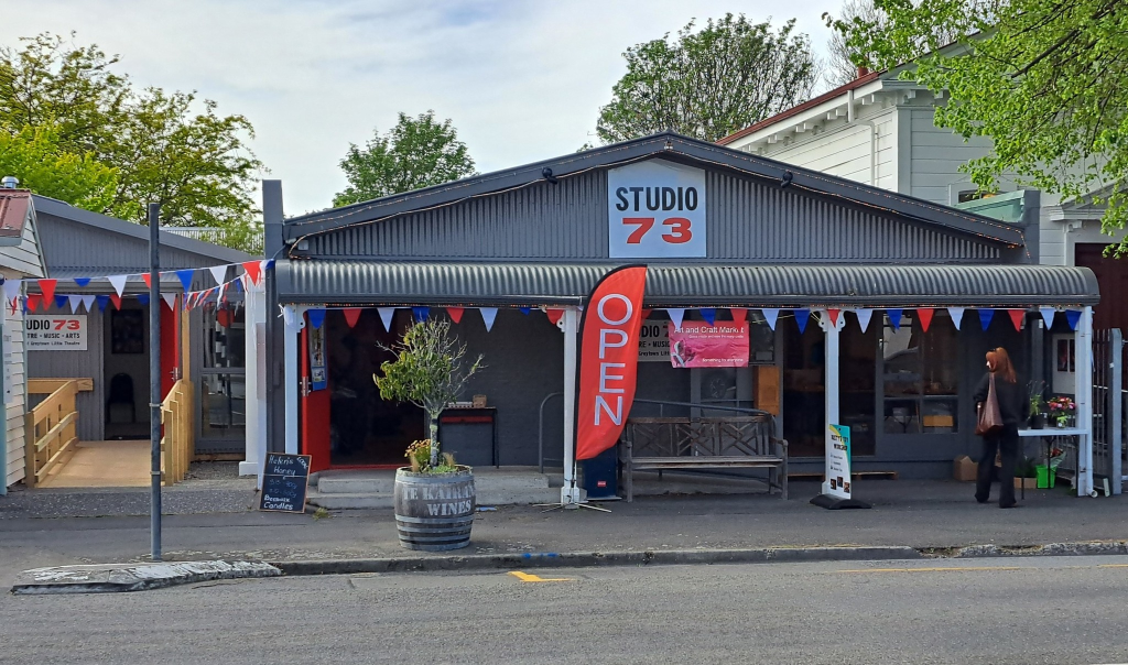 An external photo of the craft market at Studio 73 in Greytown